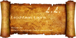 Leichtman Laura névjegykártya